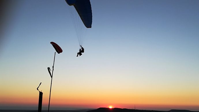 Atardecer en parapente Costa de la luz